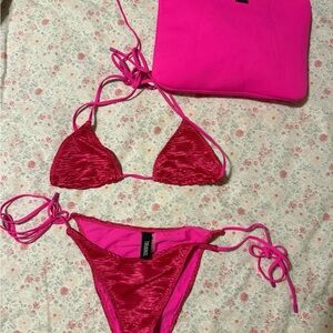 Pink Triangle Bikini Set
